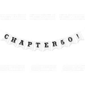 Chapter Birthday Banner Decoration Book Lover 50th Birthday Decorations Book Club Bday Party Decorations Reading Library Bday Supplies for Reading Themed Party Supplies