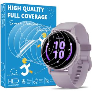 6 Pack for Garmin Vivoactive 5/6 42mm Flexible Screen Protector, Soft Film, HD Clear, Bubble Free, Anti Scratch (Transparent)