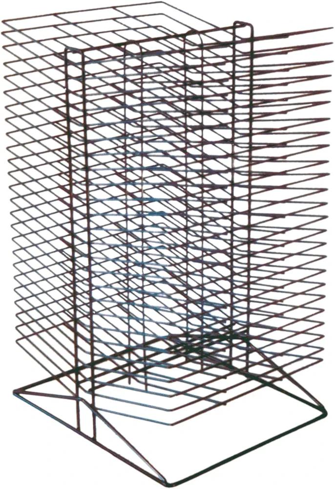 Sax All-Steel Double Sided Wire Drying Rack, 50 Shelves, 17 x 20 x 30 Inches, Steel, Black - 216782