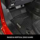 OEDRO Floor Mats Fit for 2018-2024 2025 Jeep Wrangler JL Unlimited 4-Door, TPE All-Weather Floor Liners for 1st and 2nd Row Full Set Car Mats, Black