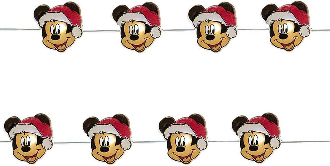 Mickey Mouse Kurt Adler Christmas Holiday LED Fairy Lights Boxed (One Size, Red/Black)