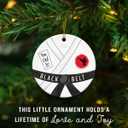 3 x Karate Christmas Ornament 2025 - Karate Black Belt Gifts for Boys, Men, Girls, Jiu Jitsu Ornament, Motivational Jiu Jitsu Gifts for Students, Teachers, Coaches, Ceramic Hanging Decor