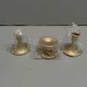 Unity Candle Holder - Gold Unity Candle Holders for Weddings, Metal Gold Unity Candlestick Holder Set of 3, Decorative Unity Candle Stand for Wedding Ceremony Table Centerpiece Decoration Gift