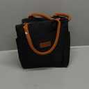 Joymee Lunch Bag Women Insulated Lunch Box Reusable Leakproof Large Spacious Cooler Tote for Women Men Adult with Bottle Holder and Side Pockets for Work Office Travel Picnic - Black