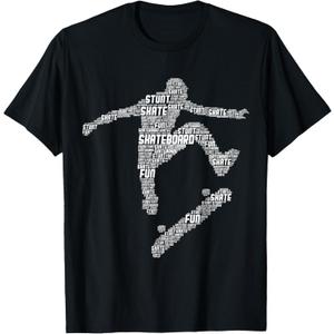 Skateboard Stunt Retro Skater Boys Children Men T-Shirt