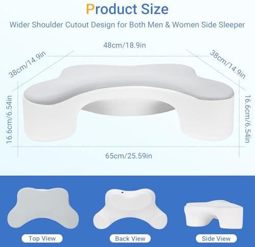 Wattne Side Sleeper Pillows with Arm Holes