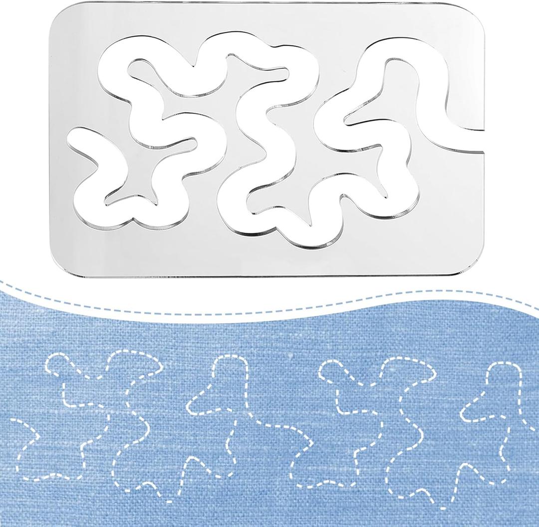 Meander Quilting Templates - Free Motion & Transparent Quilting Templates for Industrial & Domestic Sewing Machines