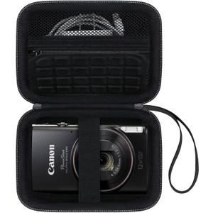 Canboc Carrying Case for Canon PowerShot ELPH 360/ IXY 650/ Sony DSCW830 Digital Camera, Mesh Pocket fit Cable, Batteries, Black (Case Only)