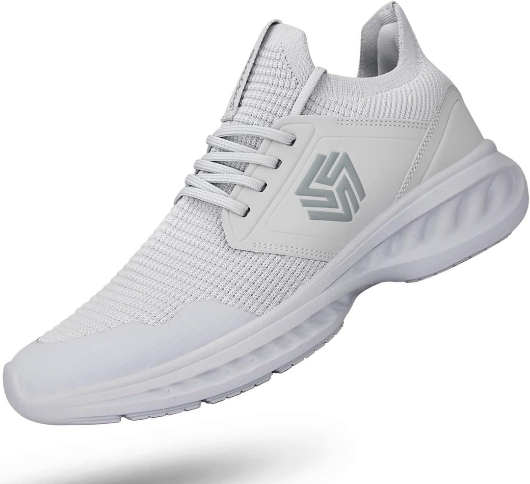 Mens Slip On Walking Shoes Non Slip Running Shoes Breathable Workout Shoes Lightweight Gym Sneakers (9.5)