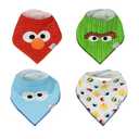 Copper Pearl 2 Pack Soft Cotton Baby Bibs for Drooling and Teething, Absorbent Drool Bibs for Baby Girl and Boy, Adjustable to Fit Newborns to Toddlers, Tons of Styles (Elmo)