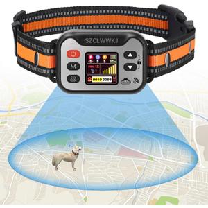 GPS Wireless Dog Fence System, Electric Fence for Dog, GPS Dog Collar, Radius 66-6561 ft, Waterproof Dog Perimeter Collar Wireless Fence, Outdoor Use (Color 1)