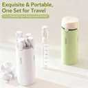 4 in 1 Travel Dispenser Bottle,4 Pack 30ML Travel Bottles for Toiletries, Leak Proof Travel Size Containers (White, OneSize)