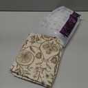 Jinchan Small Window Curtains 45 Inch Linen Floral Curtain Set for Kitchen Bathroom Cafe Curtains Light Filtering Window Treatment Farmhouse Cottagecore Back Tab Drapes 2 Panels Taupe on Beige