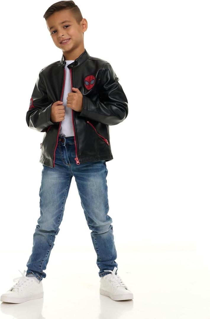 Marvel Spider-Man Faux Leather Jacket Little Kid to Big Kid (7-8)