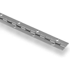 Hardware Essentials Continuous Pin Hinge, 36" x 1-1/2", Heavy-Duty Piano Hinge for Wood or Metal Applications, Nickel, 851070