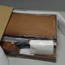 Double Layer Bamboo Bread Box for Kitchen Counter,Bread Holder,Countertop Bread Storage with Window (Brown)