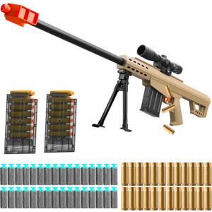 Toy Sniper Rifle with Scope Soft Bullet Toy Gun Shell ejecting Foam Blaster Guns Realistic Fake Prop Dart Backyard Outdoor Shooting Game for Kids Boys Teen Adult Gifts for Age 8-12 13 Years Old (37in)