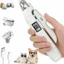 2-in-1 Dog & Cat Nail Clipper and Grinder, LED Light, USB-C | Low-Noise Motor, Safety Lock, Nail Catcher, 3 Grinding Ports and Rechargeable Design for Cats, Small and Medium Dogs