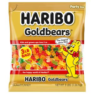 HARIBO Goldbears Fruity Gummy Candy, 3 lb. Bulk Bag (EXP 03/01/27)