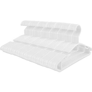 GoodtoU Baby Hangers Plastic Infant Hangers Clothing Toddler Hanger 100 Pack for Nursery Children Hanger White