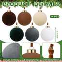 12 Pcs Christmas Velvet Balls 4 Inch Large Flocked Christmas Hanging Ornaments Mixed Color Handmade Velvet Balls Xmas Tree Ornaments Xmas Tree Bulbs for Wedding Anniversary Party