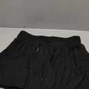 Women's Pleated Skirt High Waisted Ruffle Tennis Skirts Sports Skater Running Skorts with Shorts Pockets Black XL
