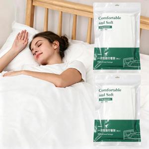 4 piece Set Disposable Bed Sheets for Travel - with 1 Quilt Cover, 1 Sheet and 2 Pillowcase for Travel Business Trip Spa Hotel2 Sets