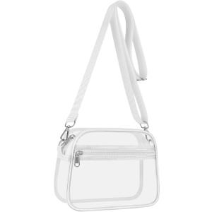 USPECLARE Clear Bag for Stadium Events Clear Purse for Women and Men for Sports Events Concerts Festivals (White)