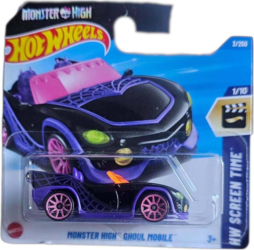 Hot Wheels Polestar TRX [Silver] Peak Pursuit 10/10, 248/250, New for 2025! 
Hot Wheels Monster High Ghoul Mobile, Die-Cast Car, HW Screen Time Collection, 1/10, Black and Purple