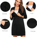 SWOMOG Women's Maternity Nursing Robe Pregnancy Breastfeeding Bathrobes 3 in 1 Labor Delivery Nightgowns