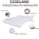 EASELAND King Size Mattress Pad Pillow Top Mattress Cover Quilted Fitted Mattress Protector Cotton 8-21" Deep Pocket Cooling Topper (78x80 Inches, White)