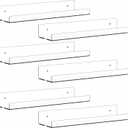 6 Pack Clear Acrylic Shelves for Wall with Adhesive, 15 Inch No Drill Floating Shelves for Bathroom, Bedroom, Renter Friendly, Kids Room Bookshelf, Wall Display Shelf for Lego, Funko Pop, Figurine, Perfume