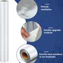 Ireer 4ft *250ft Radiant Barrier Insulation Roll Attic Reflective Commercial Grade Heavy Duty Foil Insulation Cover Roll Wrap for Garage Door Roof House Cold Storage