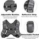 ZUETK Weighted Vest, 12lb Weight Vest with Reflective Stripe, Weighted Vest for Men Women Workout Equipment for Strength Training, Running, Jogging, Fitness, Weight Loss