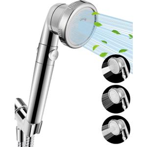 Luxsego Filtered Shower Head for Hard Water with Stop, High Pressure 4-Mode Shower Heads Built-in Power Spray to Clean Corner, Tub & Pets, Water Softener Handheld Shower to Remove Chlorine & Fluoride