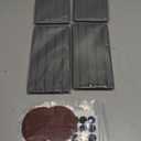 4PCS Fast Drying Diatomite Stone Soap Tray for Bathroom and Kitchen, Vanity Tray, Water Absorbing Coaster (Dark Gray 4stripes)