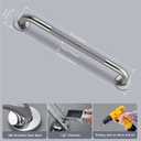 24 Inch Shower Grab Bar 1.25" Dia,Brushed Nickel Anti Slip Bathroom Grab Bar, 304 Stainless Steel Knurled Handicap Grab Bars, Safety Support Handrail, Bath Shower Handle for Elderly Injury Senior