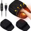 Copkim 2pcs USB Heated Mouse Pad Hand Warmer 3 Temperatures Time Limit Mouse Pad Mat with Wrist Rest Controller Gaming Mousepad Desk Accessories for Winter Valentines PC User Gift Office Home Computer