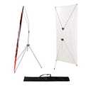 YDisplay X Banner Stand Adjustable Fit Banner Size from 23"X63" to 32"X78" Portable Oxford Bag for Trade Show Exhibition Market, 2 Pack