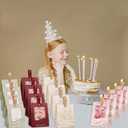 FAYEVIVI 20pcs Party Favor Boxes - Gift Boxes with Lids for Presents, Small Thank You Treat Box, Leather Handle Candy Bags Bulk, for Birthday Bridal Wedding Babyshower (Champagne) (Champgne)