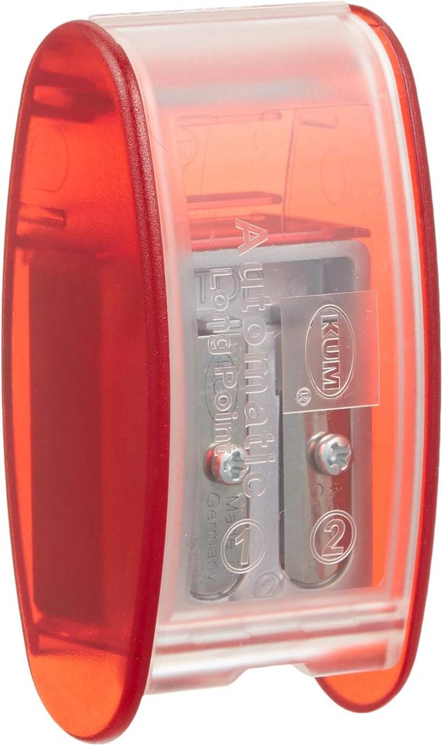 Kum AS2, Two Hole Automatic Long Point Pencil Sharpener, Mfg Part Number 1053021 (Extra lids not Included)