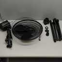 EZ-CHILL 16 Oscillating Pedestal Fan, 3-speed Options, 90-Degree Oscillating Head, Adjustable Height and Tilt, Powerful Air Flow, Black, MTFS-16B-BLK