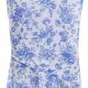 Milumia Women's Floral Mesh Ruffle Hem Maxi Skirt High Waisted Fishtail Long Skirts, Size XS