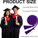 Graduation Cords, 6 PCS Purple Graduation Honor Cords Graduation Tassel Cords Bulk, 67" Long Honor Braided Cords for 2026 Graduation Decorations Bachelor Gown for Master Doctoral Students