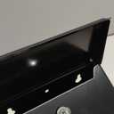 10 x 7 x 3 Inch Small Black Wall Mount Mailbox with Lock Key for Outside Apartment Porch Rust Proof Security Key Drop Box for Letters Newspapers Cards