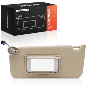 A-Premium Driver Left Side Sun Visor Compatible with Honda Accord 2008 2009 2010 2011 2012 2013 2014 2015 2016 2017 - with Vanity Mirror, with Vanity Light - Replaces 83280-TA0-A91ZB, 83280TA0A91ZB