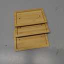 3PC Solid Wood Light Switch Plate Blank Wall Plate4.8" X3.14" Light Switch Cover Quality Raw Wooden Switch Plate Decorative Wall Plate Bamboo (Standard Size)