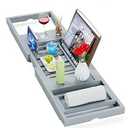 Yirilan Bathtub Trays for Tub, Bath Tray, Foldable Bathtub Caddy, Grey