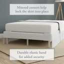 Bed Makers Never Lift Your Mattress Bed Skirt, Designed for Box Spring Beds, Split Corners, 14 Inch Drop Length, King, White