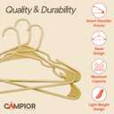 Plastic Clothes Hangers  Heavy Duty Hanger Set, for Organizing Clothes, Dresses, and Coat, Holds Up to 5 lbs, Space-Saving Hangers with Non-Slip Shoulder Grooves, Pack of 5, Yellow